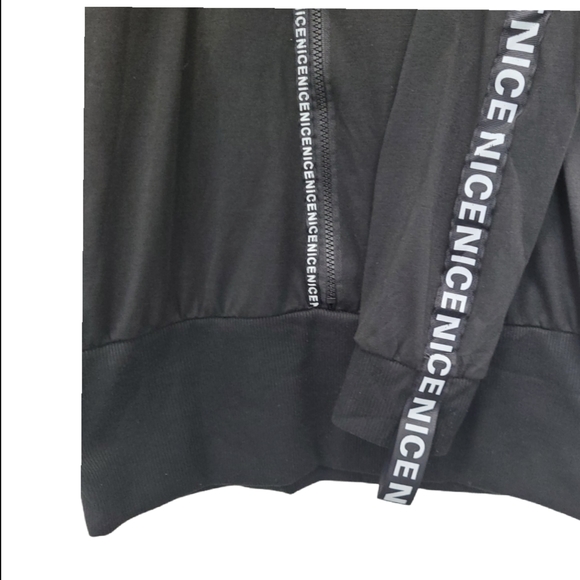 UNKNOWN BRAND Hoodie Black Zip Up Fitted - Picture 5 of 8